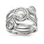 Sterling Silver Rhodium-plated CZ 3-Ring Set, Size 6–8 - Sophia Jewelers