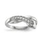 Sterling Silver Rhodium-plated CZ Snake Ring