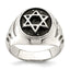 Men's Star of David Ring in Sterling Silver, Antiqued, Size 9–11 - Sophia Jewelers