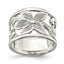 Sterling Silver Rhodium-plated Flower Ring, Size 7 - Sophia Jewelers
