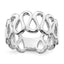 Sterling Silver Rhodium-plated Fancy Swirls Band