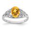 Citrine Ring in Sterling Silver, Size 6 - Sophia Jewelers