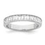 Cubic Zirconia Anniversary Ring in Sterling Silver, 3.89mm Textured, Size 6–8 - Sophia Jewelers