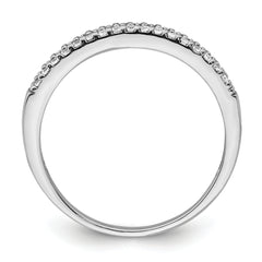 Sterling Silver Rhodium-Plated CZ Ring