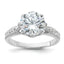Sterling Silver Rhodium-plated 9mm CZ Ring