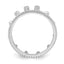 Sterling Silver Rhodium-Plated Cubic Zirconi Crown Ring