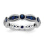 Sterling Silver Rhodium-Plated Lab Cr Blue Spinel Eternity Band - Sophia Jewelers