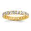 Flash Cubic Zirconia 21-Stone Eternity Band in Gold-Plated Sterling Silver, 3.2mm - Sophia Jewelers