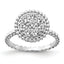 Eight-Stone Round Cubic Zirconia Beaded Ring in Sterling Silver, Size 6–7 - Sophia Jewelers