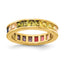 Channel-Set Cubic Zirconia Eternity Band in Gold-Plated Sterling Silver, 4.48mm, Size 6 - Sophia Jewelers