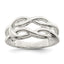 Sterling Silver Polished Celtic Knot Ring, Size 6 - Sophia Jewelers