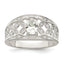 Sterling Silver Cubic Zirconi Flower Ring