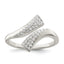 Cubic Zirconia Fancy Bypass Ring in Sterling Silver - Sophia Jewelers