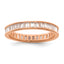 Channel-Set CZ Eternity Band in Rose-Tone Sterling Silver - Sophia Jewelers