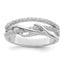Cubic Zirconia Twist Ring in Sterling Silver, Size 6–7 - Sophia Jewelers