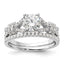 Cubic Zirconia Set Engagement Ring in Sterling Silver, 1.5mm - Sophia Jewelers