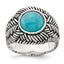 Oxidized Simulated Turquoise Ring in Sterling Silver, Size 6–7 - Sophia Jewelers