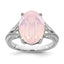 Cubic Zirconia & Pink Crystal Ring in Sterling Silver, Size 6–8 - Sophia Jewelers