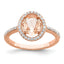 Pink & Oval White Cubic Zirconia Ring in Gold-Plated Sterling Silver, Size 6–8 - Sophia Jewelers