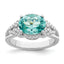 Green & White Cubic Zirconia Ring in Sterling Silver, 2.8mm, Size 6–8 - Sophia Jewelers