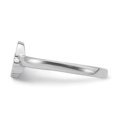 Sterling Silver RH-plated Multi-color Enameled Rainbow Children's Ring