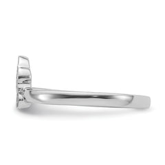 Sterling Silver Rhodium-plated Multi-color Enameled Dog Children's Ring