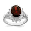 Cluster Garnet & Cubic Zirconia Ring in Sterling Silver, Size 8 - Sophia Jewelers