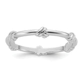 Sterling Silver Rhodium-plated Knot Eternity Ring