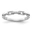Sterling Silver Rhodium-plated CZ Link Ring