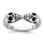 Men's Double Skull Ring in Sterling Silver, Antiqued - Sophia Jewelers
