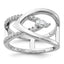 Fancy Cubic Zirconia Ring in Sterling Silver, 7.1mm, Size 6–8 - Sophia Jewelers