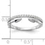 Sterling Silver Rhodium-Plated Cubic Zirconi with Open Arrow Band