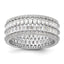 Cubic Zirconia Eternity Band in Sterling Silver, 8.1mm, Size 7 - Sophia Jewelers