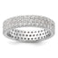Sterling Silver Rhodium-Plated 4mm Cubic Zirconi Eternity Band - Sophia Jewelers