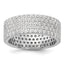Sterling Silver Rhodium-plated 6mm CZ Eternity Band - Sophia Jewelers