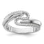 Pure Fire Sterling Silver Rhodium-plated Fancy CZ Ring