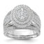 Sterling Silver Rhodium-Plated Cubic Zirconi Ring and Band Set - Sophia Jewelers