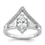 Pure Fire Sterling Silver Rhodium-Plated-plated Fancy Marquise Cubic Zirconi Ring - Sophia Jewelers