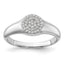 Sterling Silver Rhodium-Plated Micro Pave Cubic Zirconi Ring
