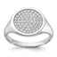 Men's Cubic Zirconia Ring in Sterling Silver, 2.5mm - Sophia Jewelers