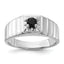 Men's Black Onyx Ring in Sterling Silver, Textured, Size 9–11 - Sophia Jewelers