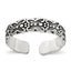Sterling Silver Polished and Antiqued Butterfly Toe Ring