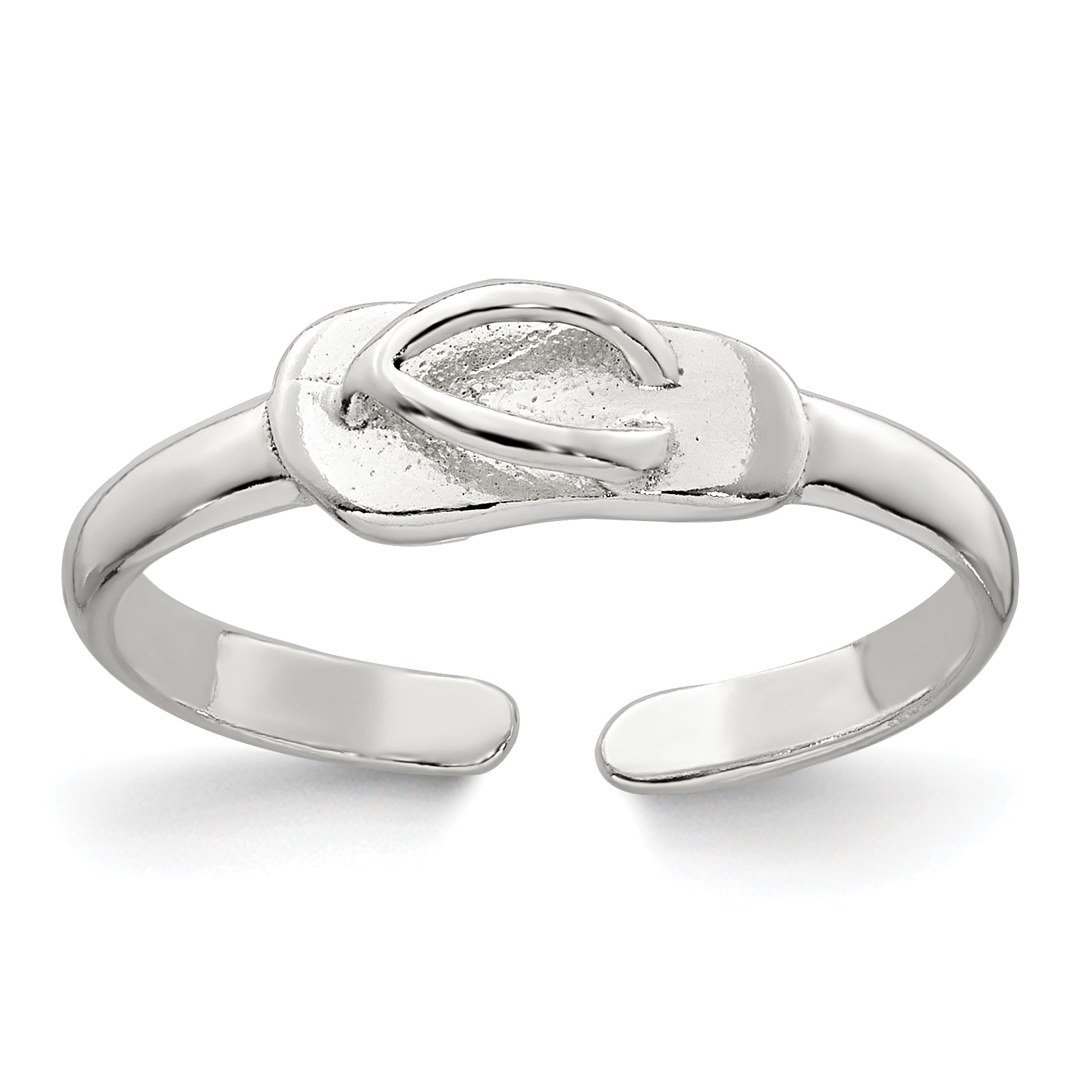 Sterling Silver Polished Flip Flop Toe Ring