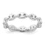 Sterling Silver Rhodium-plated Polished Mariner Link Size 8 Ring