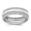 Sterling Silver Rhodium-plated Polished 6.5mm CZ Band Ring, Size 6–8 - Sophia Jewelers