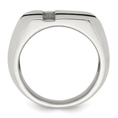 Sterling Silver Antiqued Cross Mens Size 11 Ring