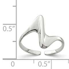 Sterling Silver Adjustable Polished Toe Ring