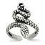 Snake Toe Ring in Sterling Silver, Antiqued - Sophia Jewelers