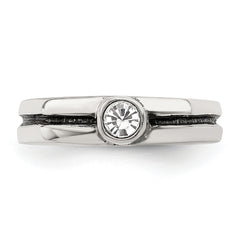 Sterling Silver CZ Antiqued Toe Ring