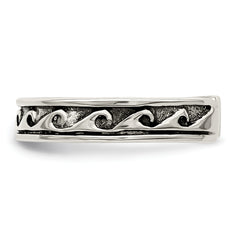 Sterling Silver Antiqued Adjustable Toe Ring